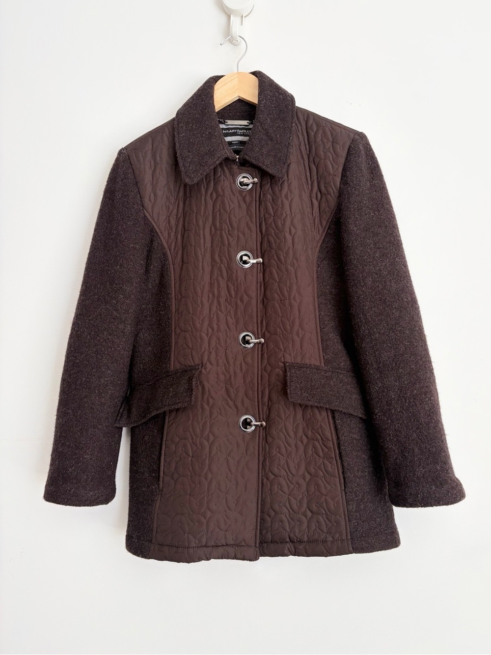 Hilary Radley Quilted Boiled Wool Jacket - Equestrian Academia - M